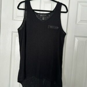 Lane Bryant black sheer tank top blouse